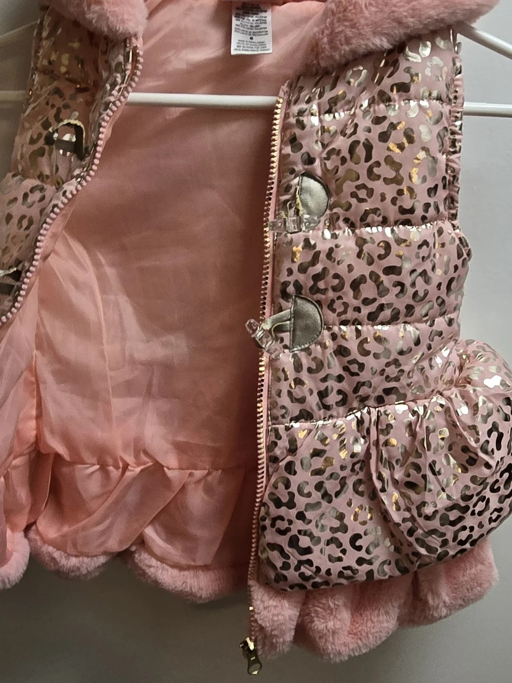 LITTLE LASS PUFFER VESTw/Fsux Fur